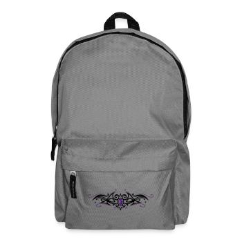 Tribal Tattoo ornament with gemstone. - Backpack - elephant grey - Front