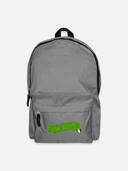 ITALY green with flag - Rucksack - Mittelgrau
