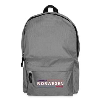 Norwegen Flaggenstil Typografie - Rucksack - Mittelgrau - Vorne