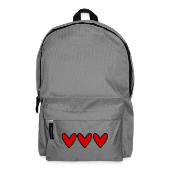 CŒUR. PAPA. MAMAN. NOEL. NOËL. EVJF. BEBE. ENFANT. - Sac à dos - gris éléphant - Devant