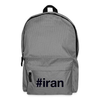 Iran Hashtag - Backpack - elephant grey - Front