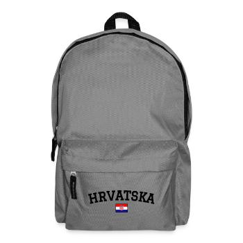 Croatia Flag Design Black - Backpack - elephant grey - Front