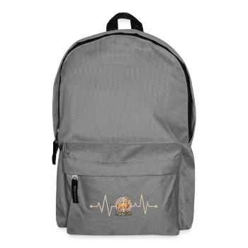 Motif du cerf dans un battement de cœur - Sac à dos - gris éléphant - Devant
