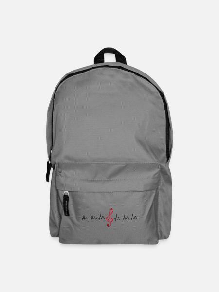 Leuchtender Violinschlüssel - Rucksack - Mittelgrau