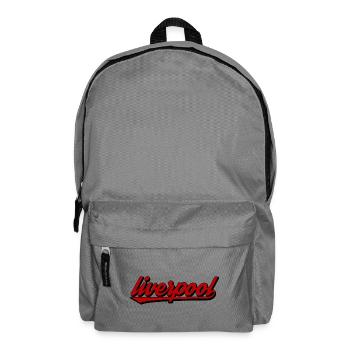 Red Retro Football Lettering - Backpack - elephant grey - Front