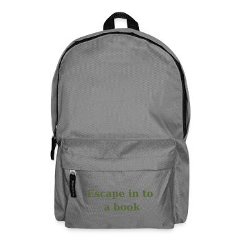 Évadez-vous dans un livre - Vert olive - Sac à dos - gris éléphant - Devant