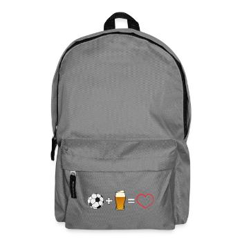 Football plus beer equals love - Backpack - elephant grey - Front