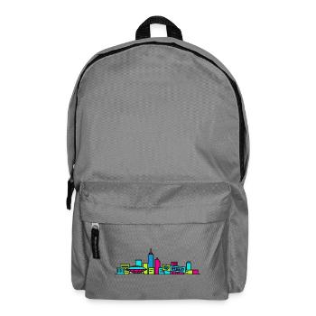 Eindhoven City Skyline Evoluon Modern Line Art - Backpack - elephant grey - Front