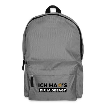 Ich habs dir ja gesagt Bitcoin Crypto Kryptowährun - Rucksack - Mittelgrau - Vorne