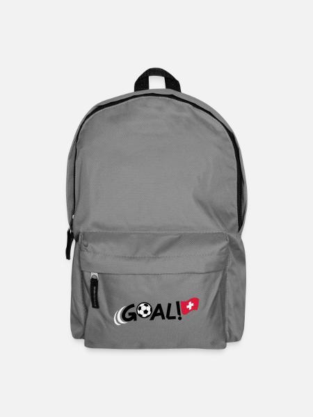Goal! Swiss Football Flag - Backpack - elephant grey