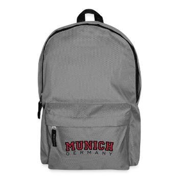 München Munich Germany (Schwarz/Rot) - Rucksack - Mittelgrau - Vorne