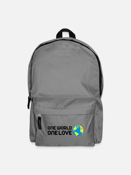 One World One Love - Rucksack - Mittelgrau