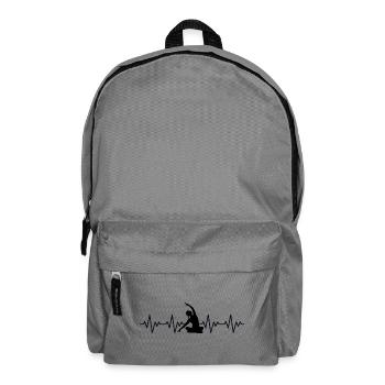 Yoga EKG Herzschlag - Rucksack - Mittelgrau - Vorne