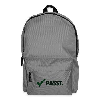Passt. Minimal Meme Statement T-Shirt - Rucksack - Mittelgrau - Vorne
