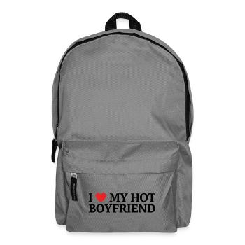 I love my hot friend - Backpack - elephant grey - Front