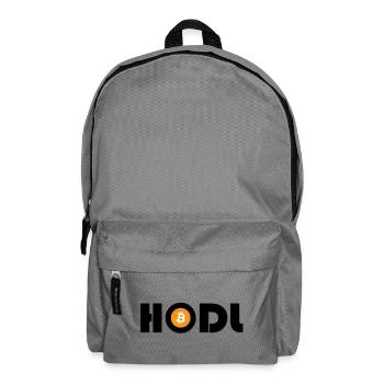Bitcoin Symbol Print Orange Coin - Backpack - elephant grey - Front