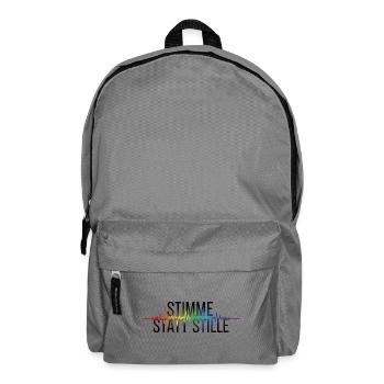 Stimme Statt Stille Pride Statement - Rucksack - Mittelgrau - Vorne