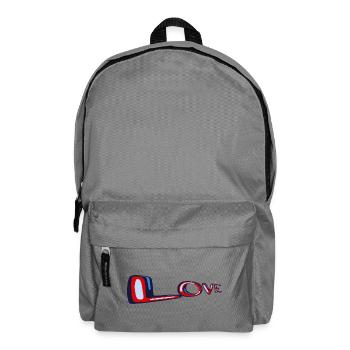 Liebe Neon Handschrift - Rucksack - Mittelgrau - Vorne