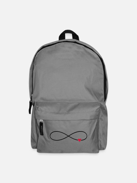 Unendlichkeitszeichen Herz unendliche Liebe - Rucksack - Mittelgrau