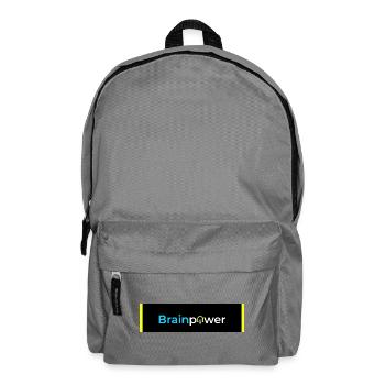 Typographie de l’ampoule Brainpower - Sac à dos - gris éléphant - Devant