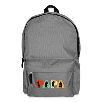 Papa Plumber Retro Tradesman Silhouette Design - Sac à dos - gris éléphant - Devant