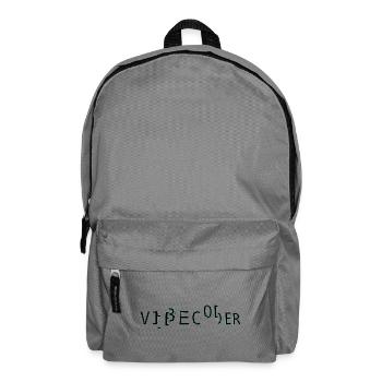 vibecoder_mono glitch - Backpack - elephant grey - Front