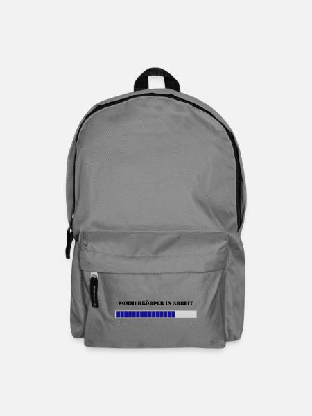 Sommerkoerper in Arbeit - Rucksack - Mittelgrau