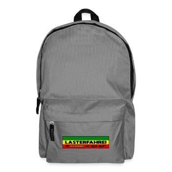 LASTERFAHREI - Do Reggae Mi Ned Auf! REGGAE Eckig - Rucksack - Mittelgrau - Vorne
