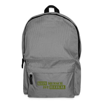 No One Is Illegal - Migration - Illegality - Backpack - elephant grey - Front