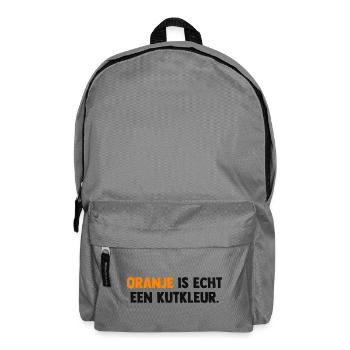Oranje is echt een Kutkleur - Nederland - Niederla - Rucksack - Mittelgrau - Vorne