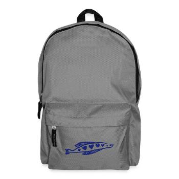 HEART FISH - Backpack - elephant grey - Front