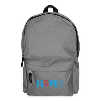I Love Hookah Shisha Lover Heart Art - Rucksack - Mittelgrau - Vorne