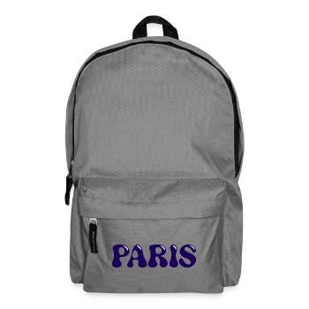 Pariser Glänzende Marineblaue Patentbriefe - Rucksack - Mittelgrau - Vorne