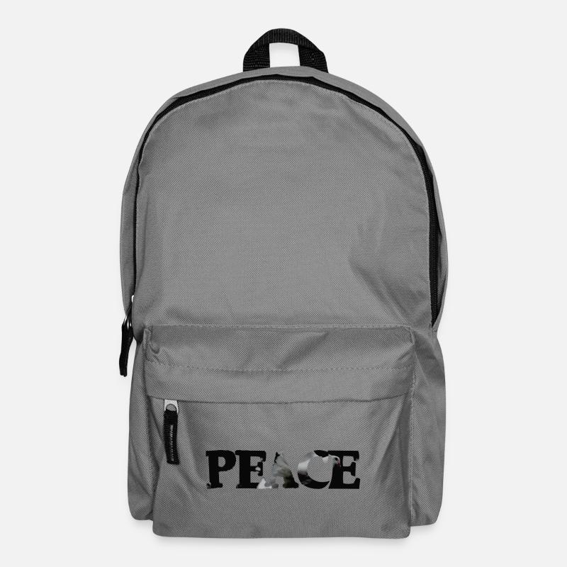 Frieden - weiße Taube - Rucksack - Mittelgrau