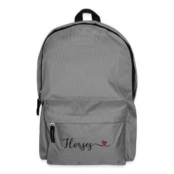 Pferde - Rucksack - Mittelgrau - Vorne