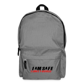 I am safe – I love a nurse. - Rucksack - Mittelgrau - Vorne