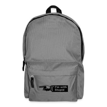 im with stupid - Backpack - elephant grey - Front