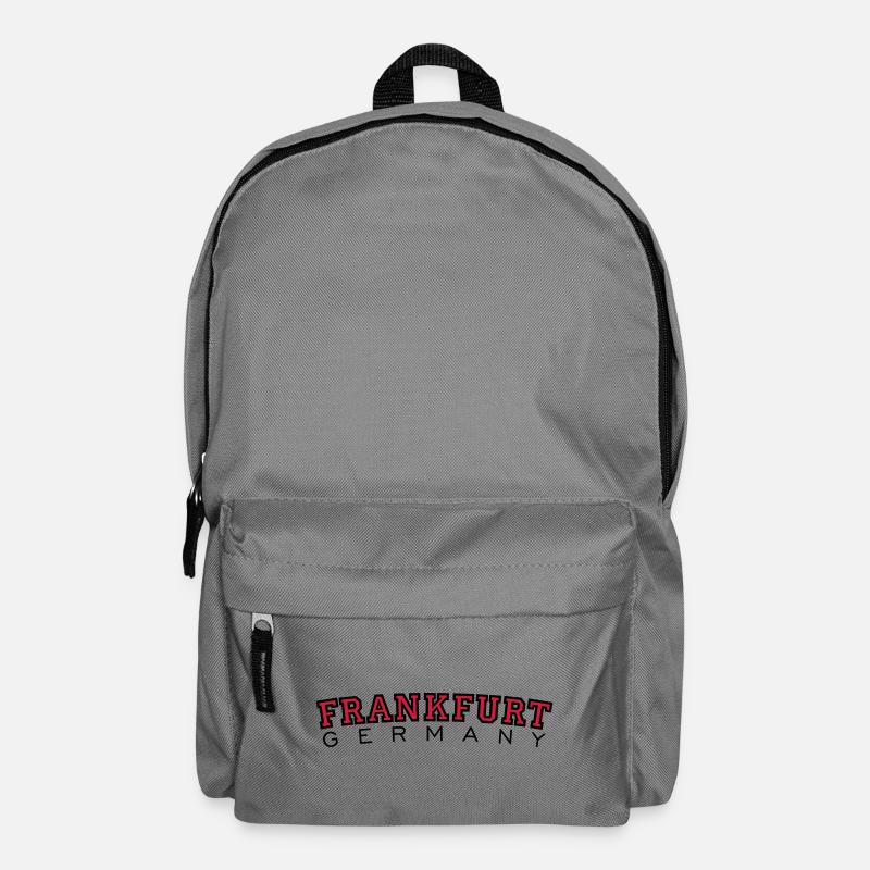 Frankfurt Germany (Rot) - Rucksack - Mittelgrau