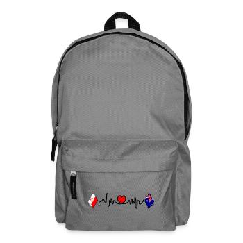 Cardio heart Drapeau Pologne, drapeau Australie - Sac à dos - gris éléphant - Devant