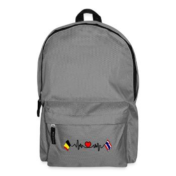Cardio heart Drapeau Belgique Thaïlande - Sac à dos - gris éléphant - Devant