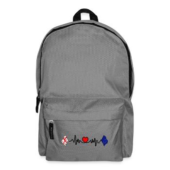 Cardio cardio Drapeau Géorgie drapeau Europe - Sac à dos - gris éléphant - Devant