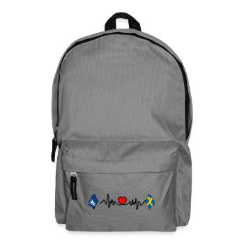 Fréquence cardiaque de Halland et de la Suède - Sac à dos - gris éléphant - Devant