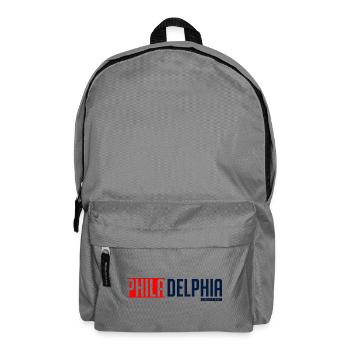 Philadelphia Skyline Silhouette Design - Backpack - elephant grey - Front