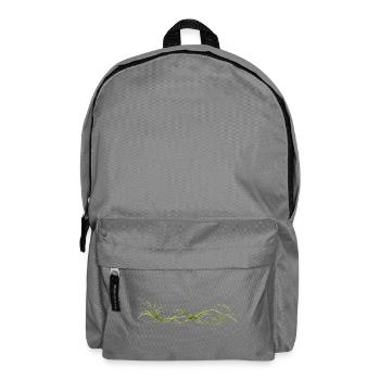 Elegantes Gräser Ornament Natur Design - Rucksack - Mittelgrau - Vorne