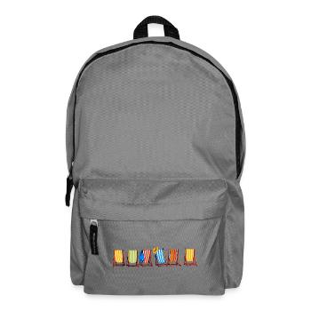 Seaside Holiday Sun Loungers - Backpack - elephant grey - Front