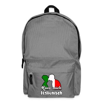 Küss mich Italienisch Geschenk - Rucksack - Mittelgrau - Vorne