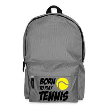 Born to play Tennis - Rucksack - Mittelgrau - Vorne