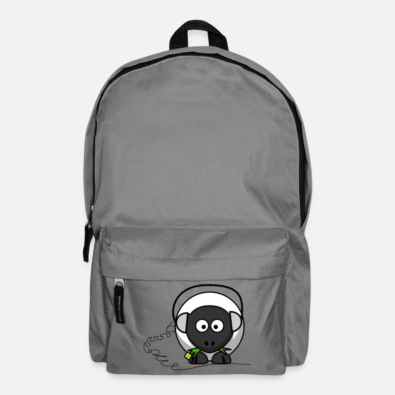 moutons drôle avec un casque - Sac à dos - gris éléphant