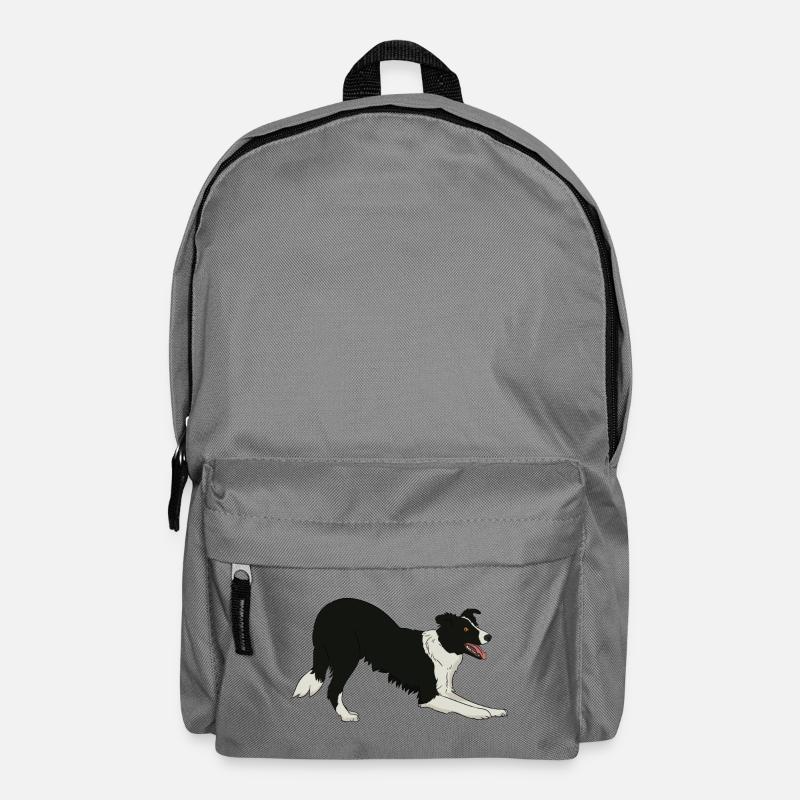 Border Collie - Rucksack - Mittelgrau