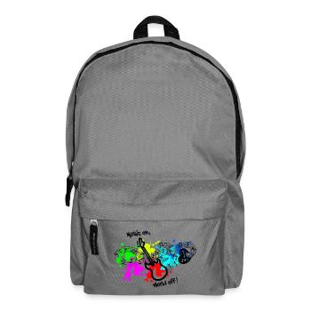 Music, music always and everywhere, make music - Backpack - elephant grey - Front